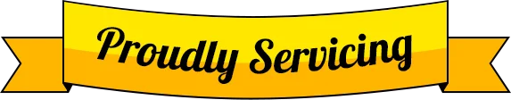 proudly serviceing badge